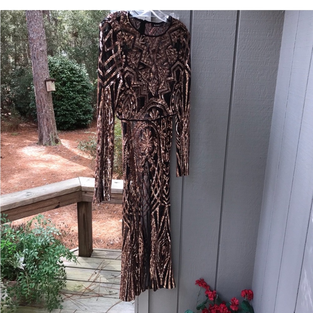 Banjul Black and Gold sequin set